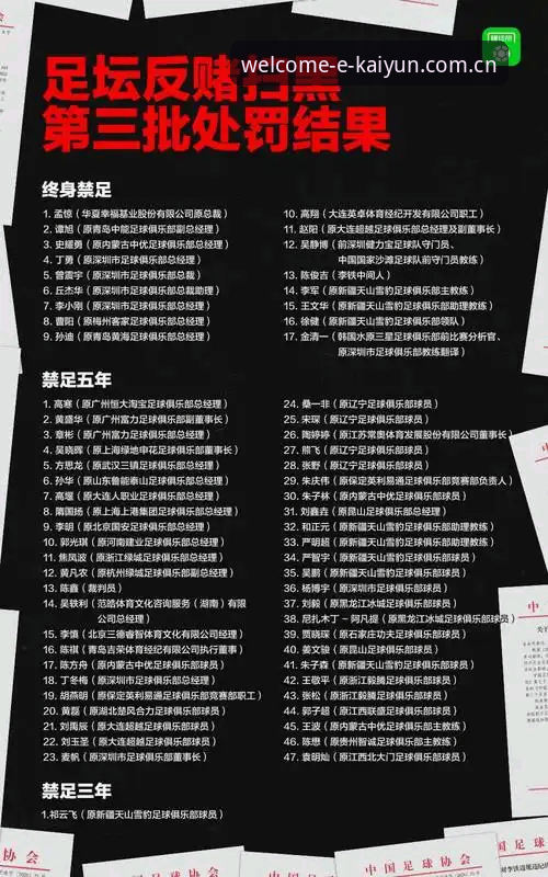 足协第三批禁足名单公布操作教程——从kaiyun体育官网获取赛事诚信洞察